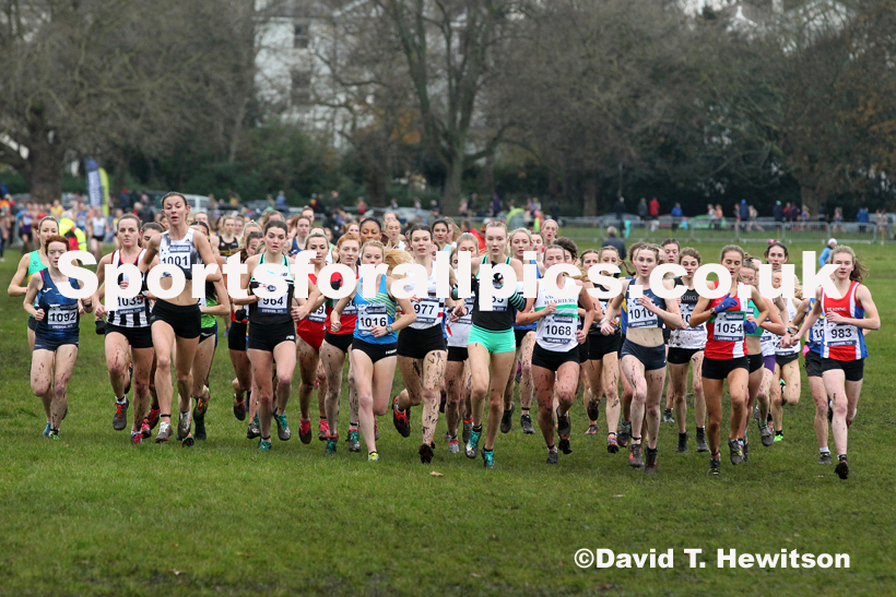 Senior and under-23 women, 2019 European Cross Country Trials and British Cross Challenge, Sefton Park, Liverpool.  Photo: David T. Hewitson/Sports for All Pics